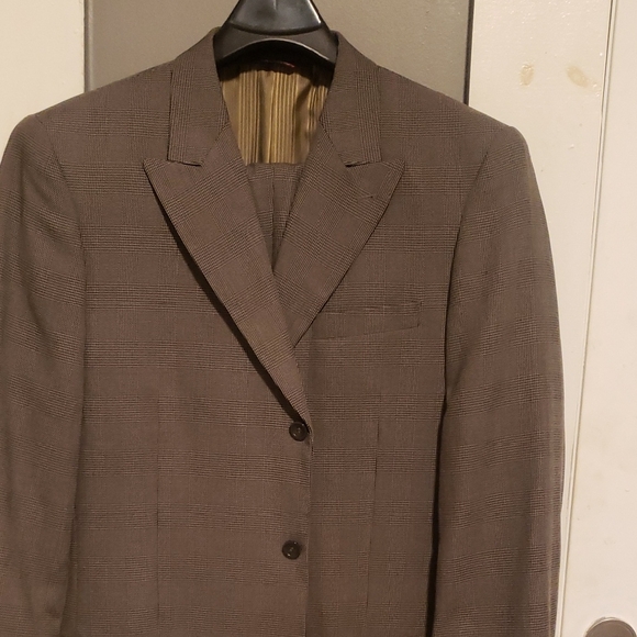 Men's Brown Plaid Blazer